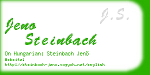 jeno steinbach business card