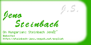 jeno steinbach business card